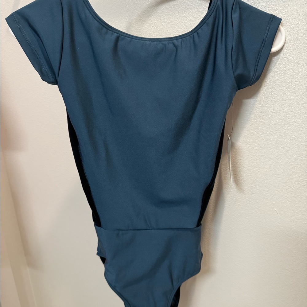 Eleve Leotard Blue with Velvet